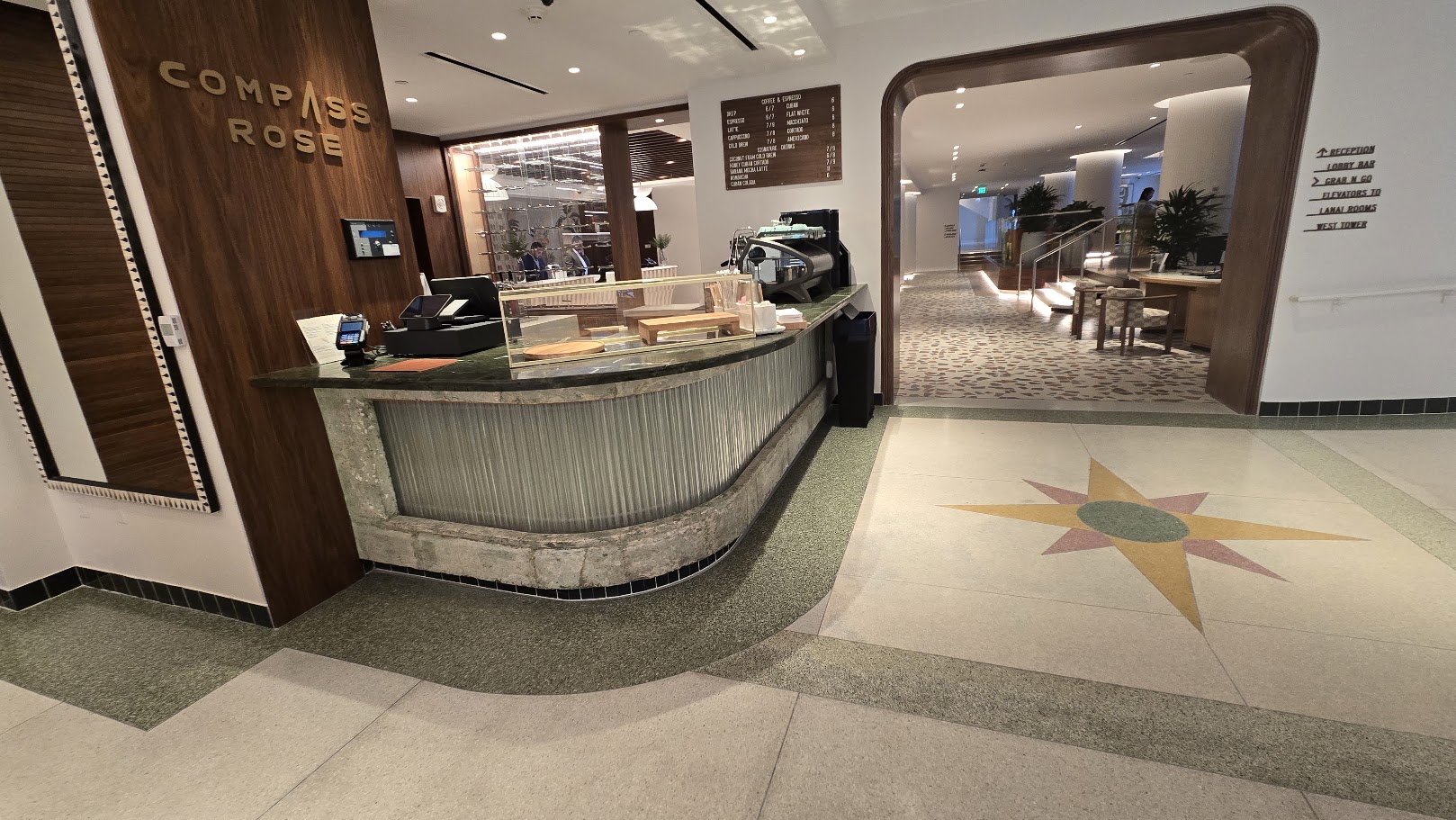 Iconic Terrazzo Compass Rose Floor Inlay